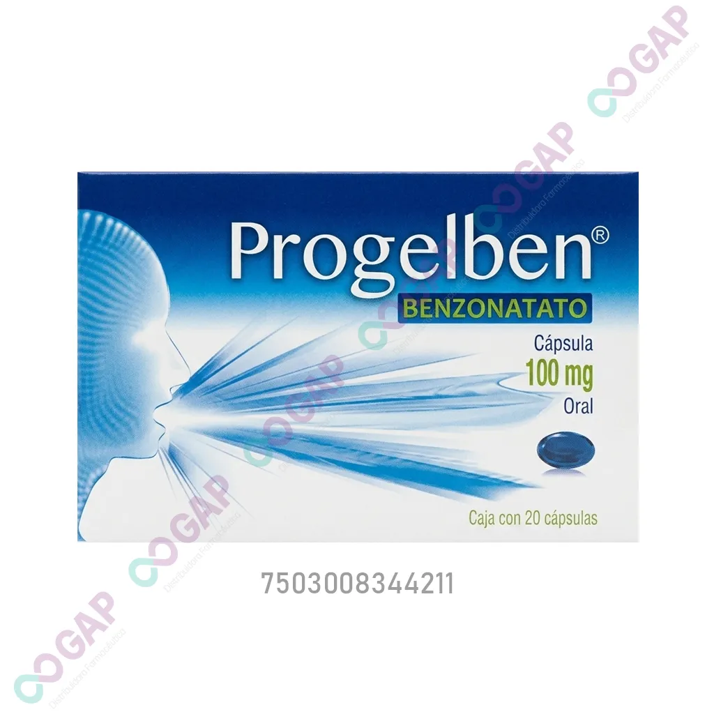 GE BENZONATATO PROGELBEN 100 MG 20 CAPSULAS