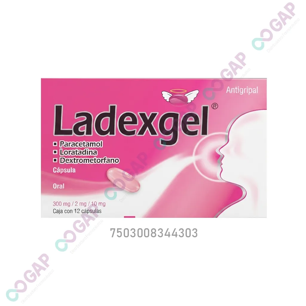 GE PARACE/DEXTRO/LORATA LADEXGEL PROGE 300/10/2MG 12 CAPSULAS