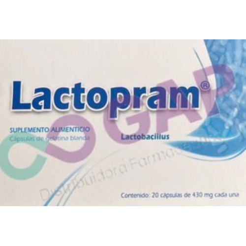 LACTOPRAM C/20 CAPSULAS 430 MG