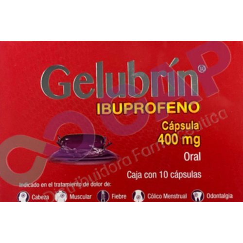 GE IBUPROFENO GELUBRIN 400MG 10 CAPSULAS