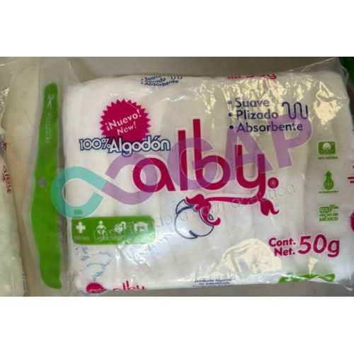 ALGODON ABSORBENTE PLISADO ALBY 50 G