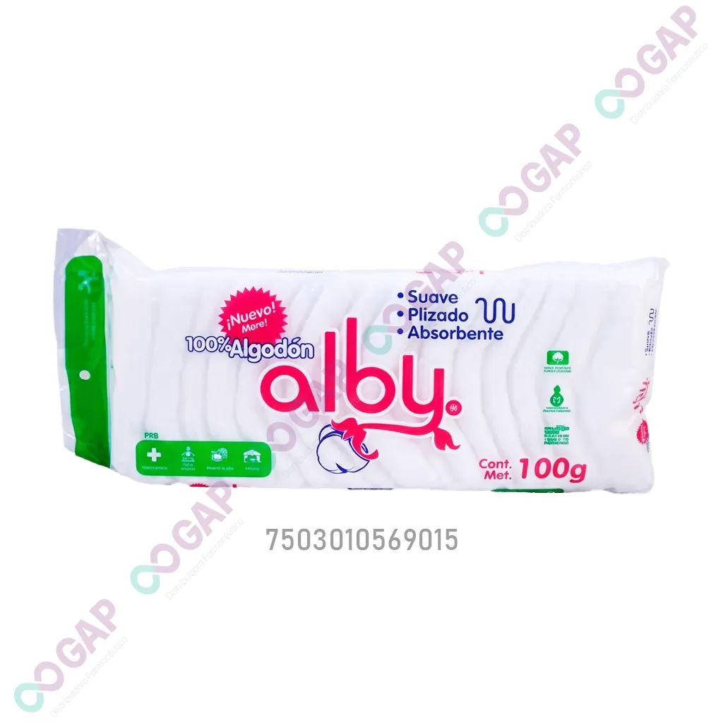 ALGODON ABSORBENTE PLISADO ALBY 100 G
