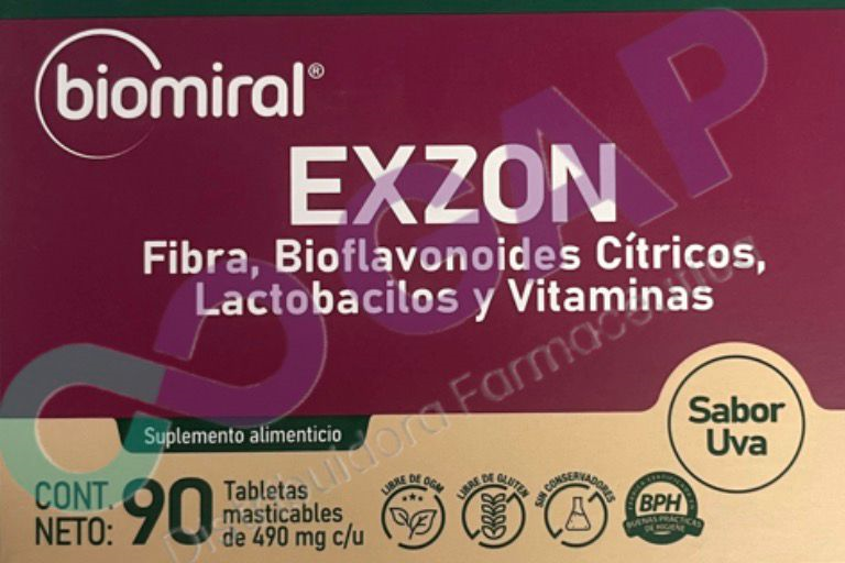 EXZON SABOR UVA 90 TABLETAS MASTICABLES