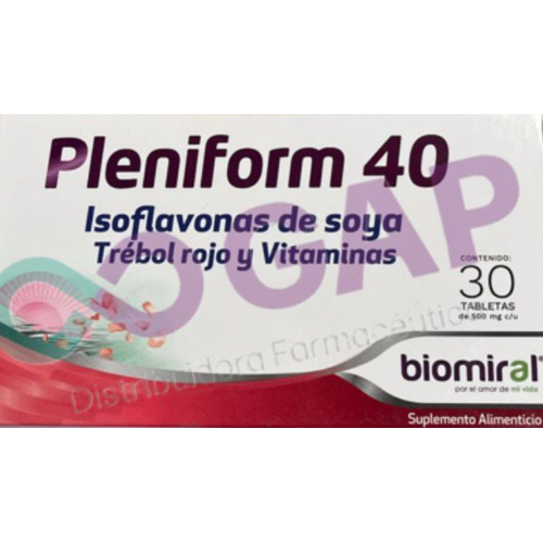 PLENIFORM 40 ISOFLAVONAS DE SOYA 30 TABLETAS