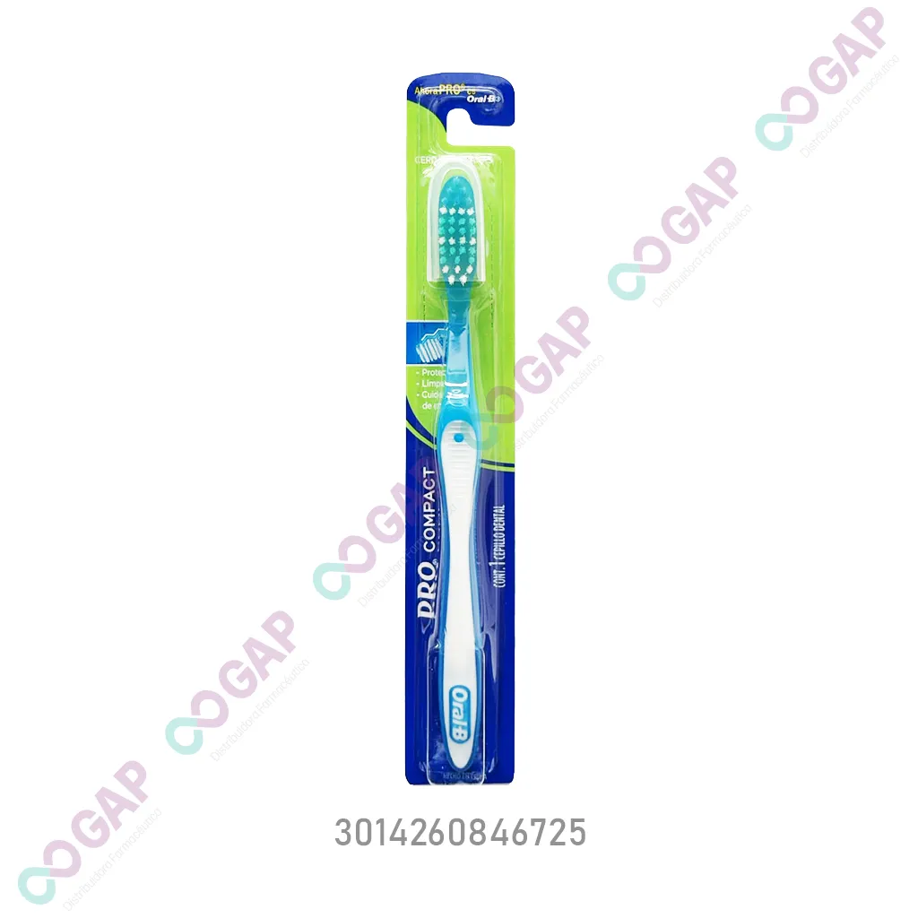 CEPILLO DENTAL ORAL-B PRO COMPACT MEDIANO 1 PZA