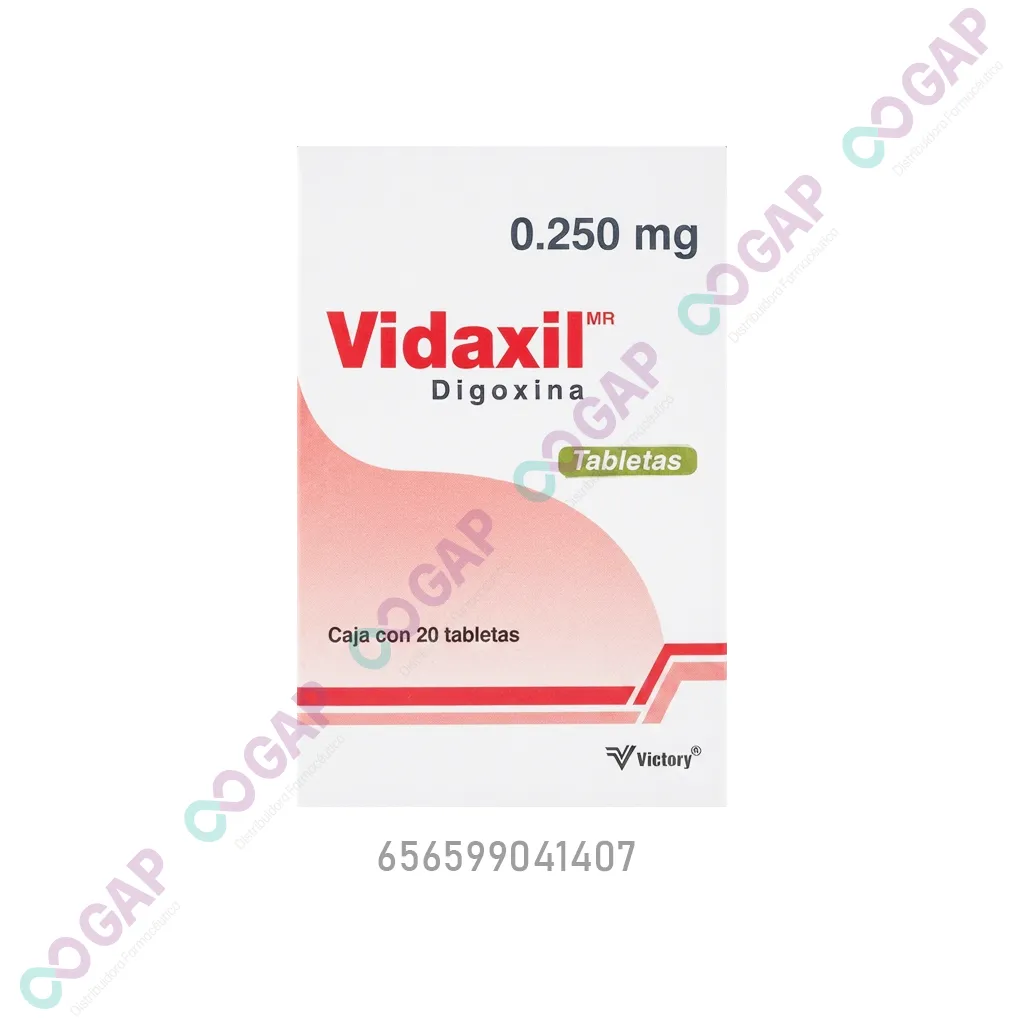 GE DIGOXINA VIDAXIL 0.250 MG 20 TABLETAS