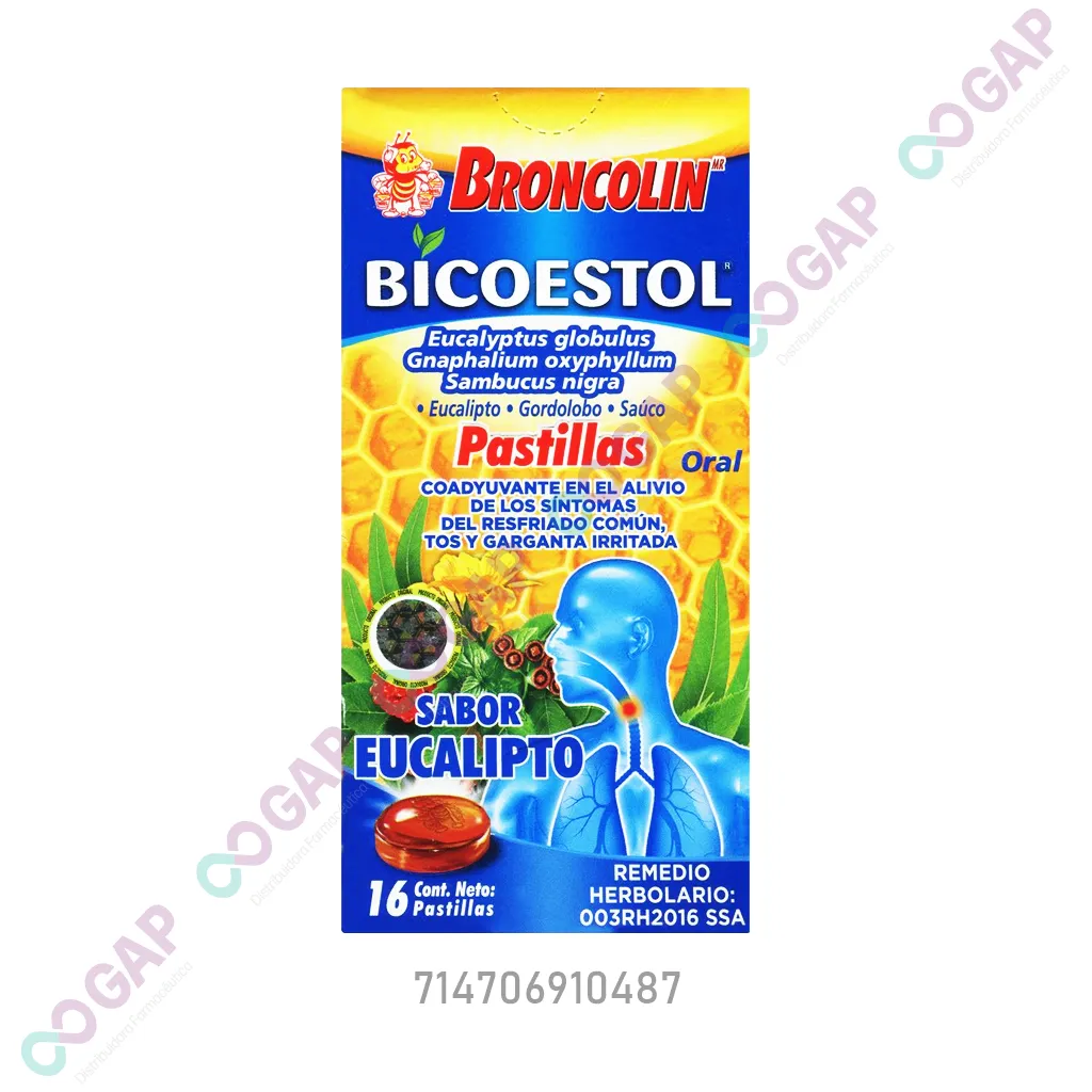 BICOESTOL SABOR EUCALIPTO C/16 PASTILLAS