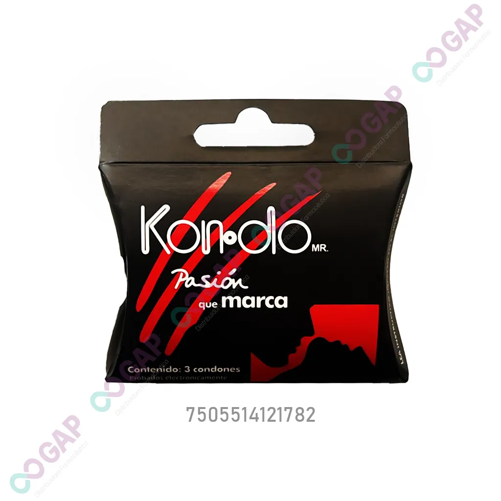 KON-DO PRESERVATIVO NATURAL LISO CARTERA C/3 PZS