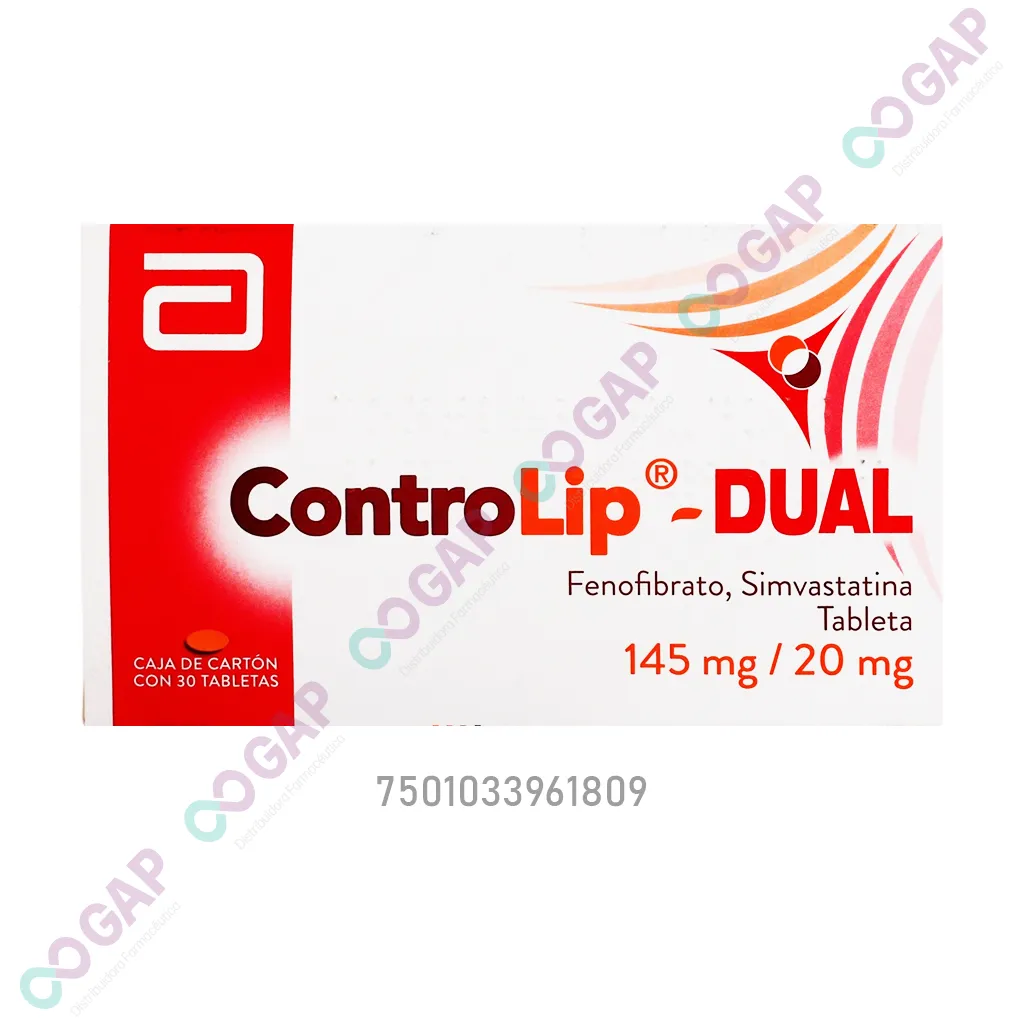 CONTROLIP-DUAL 145/20 MG CAJA C/30 TABLETAS