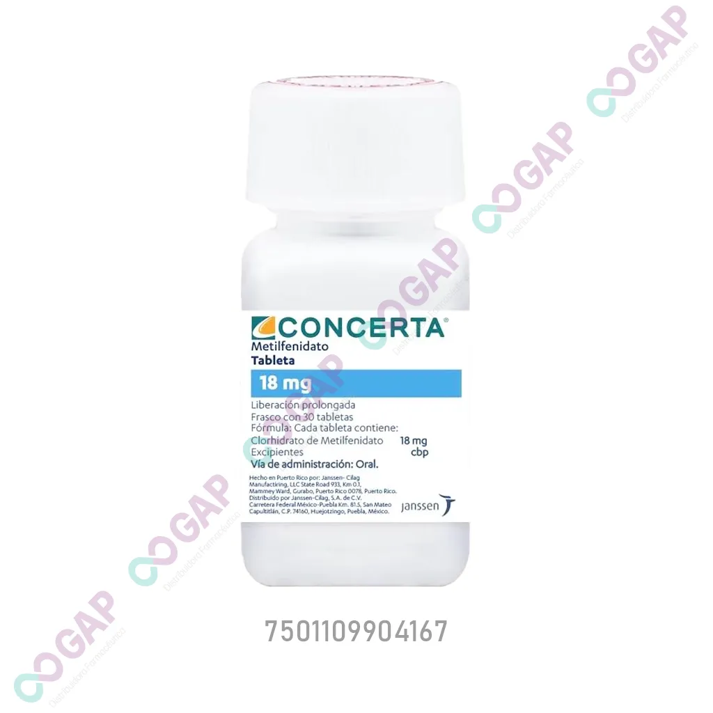 CONCERTA 18 MG C/30 TAB