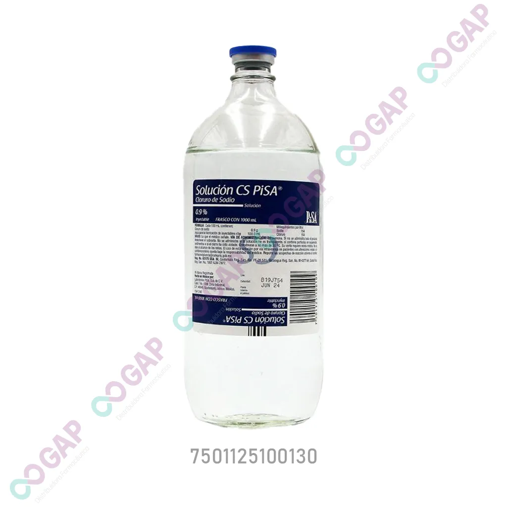 CLORURO DE SODIO PISA 0.9% SOL FCO 1000 ML