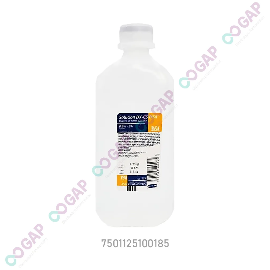 CLORURO DE SODIO-GLUCOSA DX-CS PISA 0.9%-5% FCO 500 ML