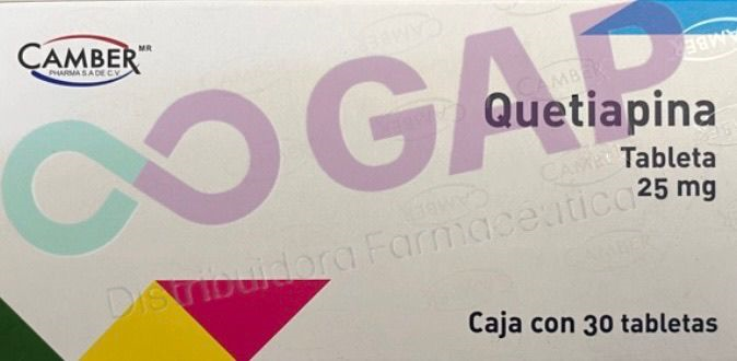 GE QUETIAPINA CAMBER 25 MG 30 TABLETAS