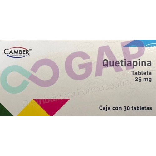 GE QUETIAPINA CAMBER 25 MG 30 TABLETAS