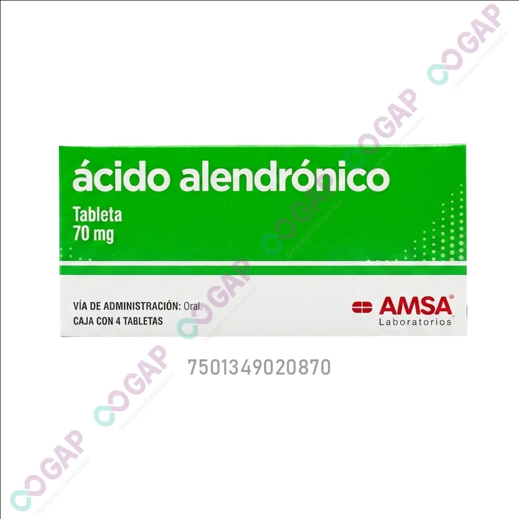 GE ACIDO ALENDRONICO AMSA 70 MG 4 TABLETAS