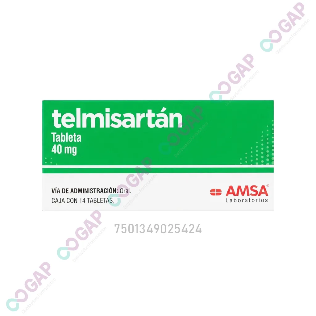 GE TELMISARTAN AMSA 40 MG 14 TABLETAS