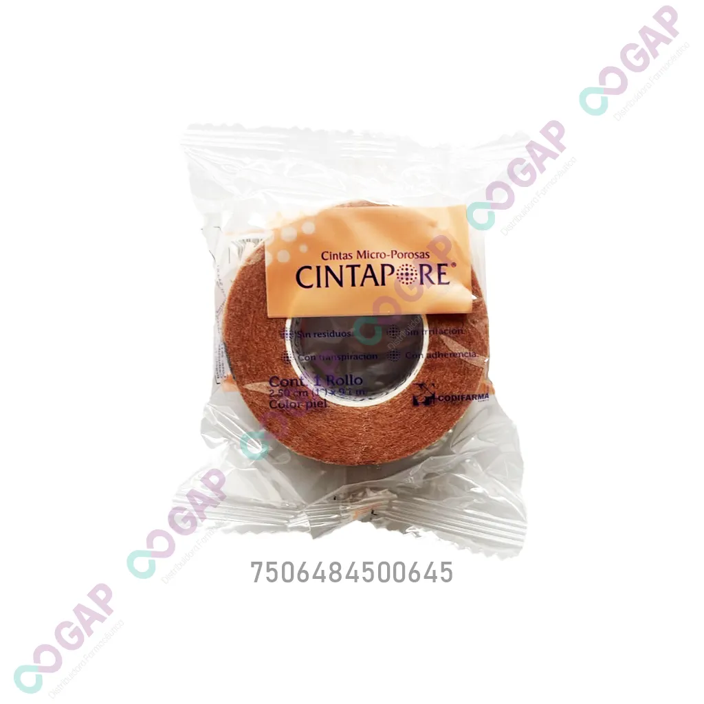 CINTA MICROPORE PIEL 2.5CMx 9.1M CINTAPORE