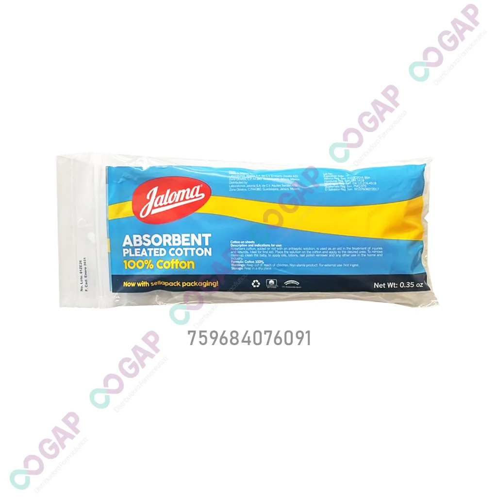 ALGODON ABSOR PLISADO JALOMA BOLSA 10 G