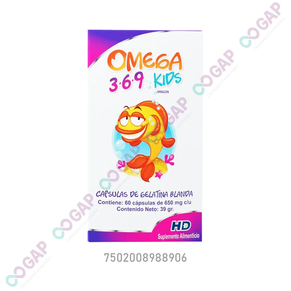 AMEGON KIDS OMEGA 3-6-9 C/60 CAP 650MG