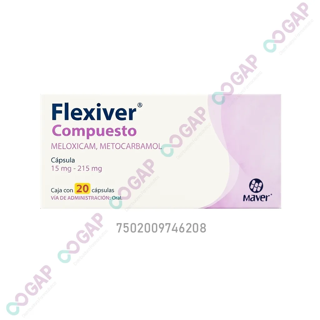 GE MELOXICAM/METOCARBAMOL 15MG/215MG C/20 CAP FLEXIVER COMPUESTO