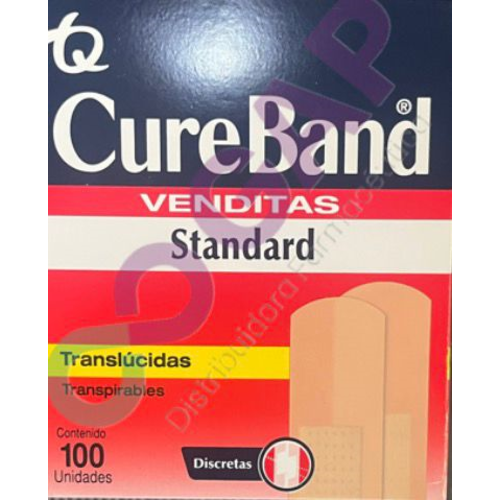 CURE BAND VENDITAS TRANSLUCIDAS C/100 PZS