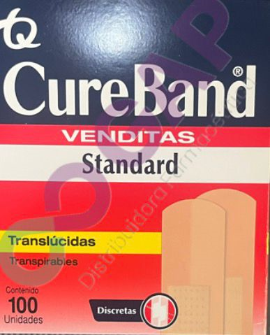 CURE BAND VENDITAS TRANSLUCIDAS C/100 PZS