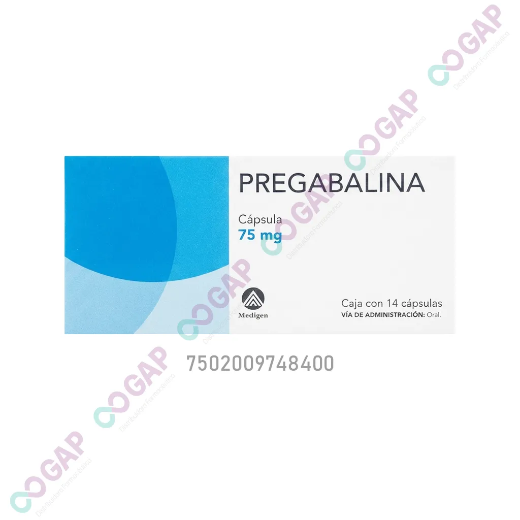 GE PREGABALINA 75 MG C/14 CAP MEDIGEN
