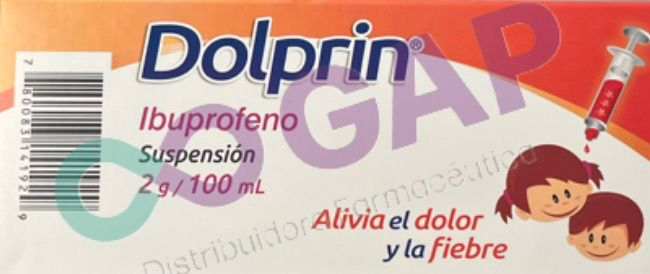 GE IBUPROFENO DOLPRIN SUSP 2G/100ML FCO 120 ML