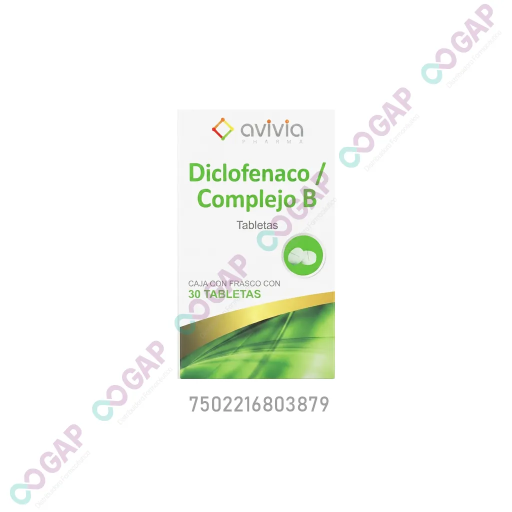 GE DICLOFENACO/COMPLEJO B AVIVIA 50/50/50/1MG 30 TABLETAS