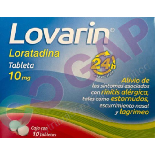 GE LORATADINA LOVARIN 10 MG 10 TABLETAS