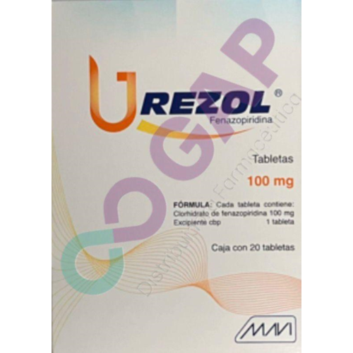 GE FENAZOPIRIDINA UREZOL 100 MG 20 TABLETAS