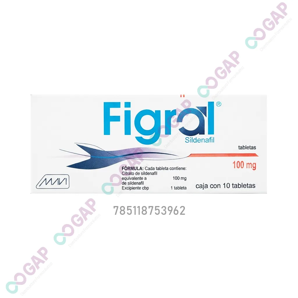 GE SILDENAFIL FIGRAL 100 MG 10 TABLETAS