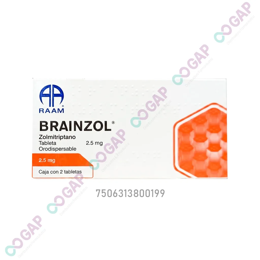 GE ZOLMITRIPTANO 2.5 MG C/2 TAB ORODISPERSABLE BRAINZOL