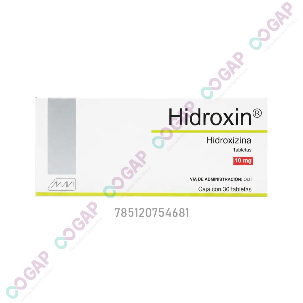 GE HIDROXIZINA HIDROXIN 10 MG 30 TABLETAS
