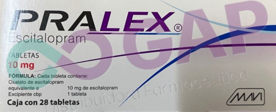 GE ESCITALOPRAM PRALEX 10 MG 28 TABLETAS