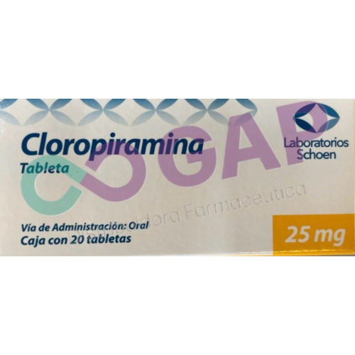 GE CLOROPIRAMINA 25 MG 20 TAB SHOEN