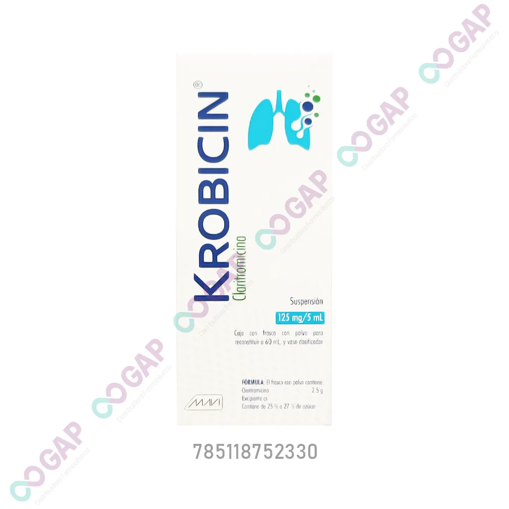 GE CLARITROMICINA KROBICIN 125MG/5ML 60 ML