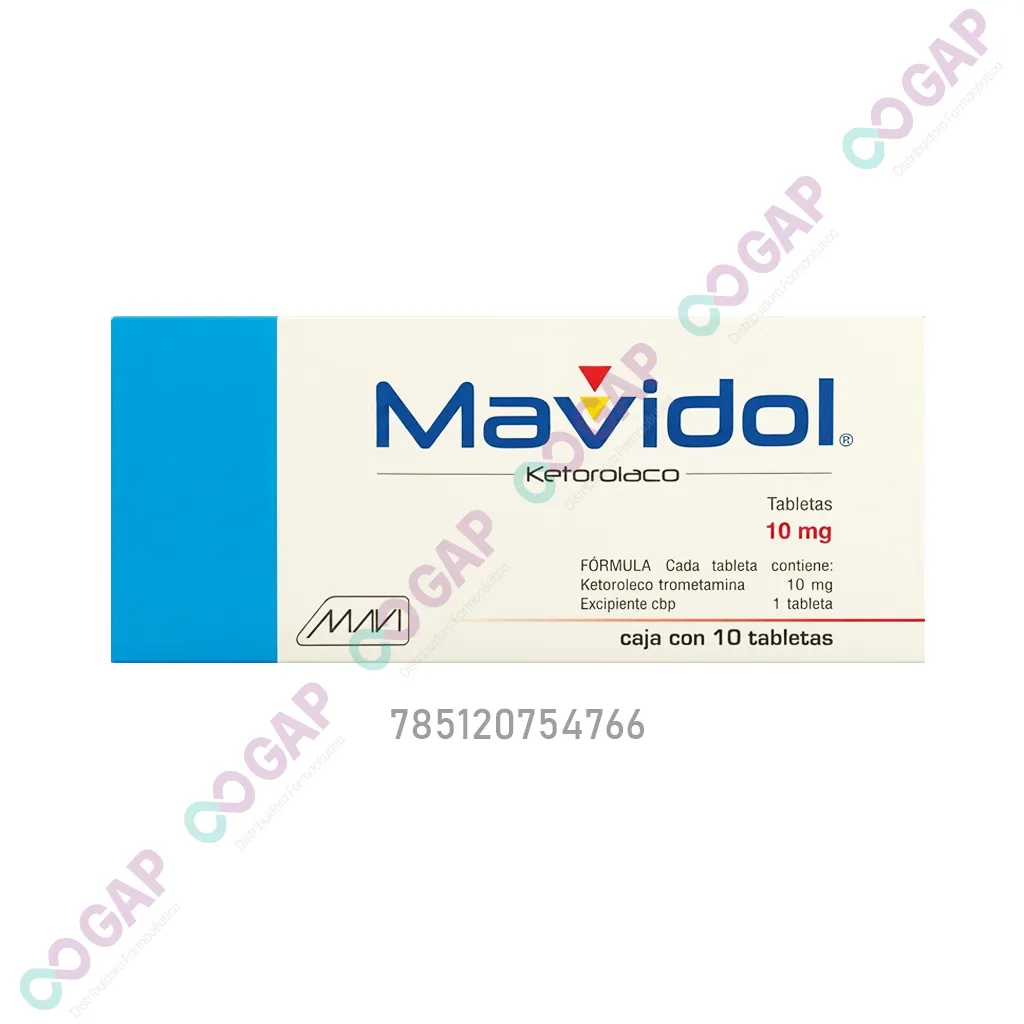 GE KETOROLACO MAVIDOL 10 MG 10 TABLETAS