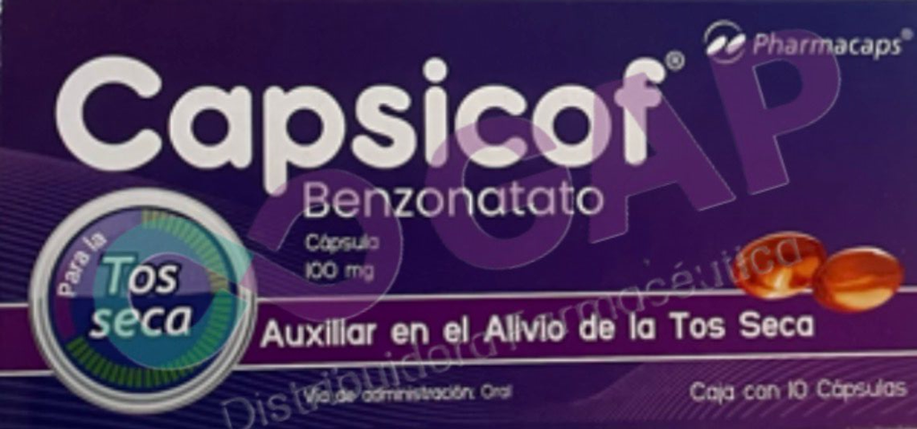 GE BENZONATATO 100MG C/10 CAP CAPSICOF