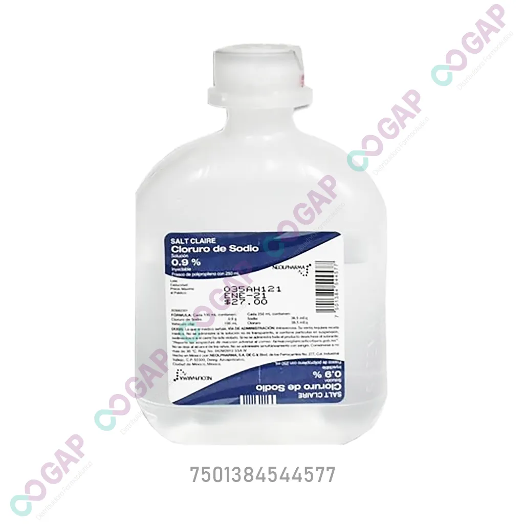 CLORURO DE SODIO SALT CLAIRE 0.9% SOL INY 250 ML