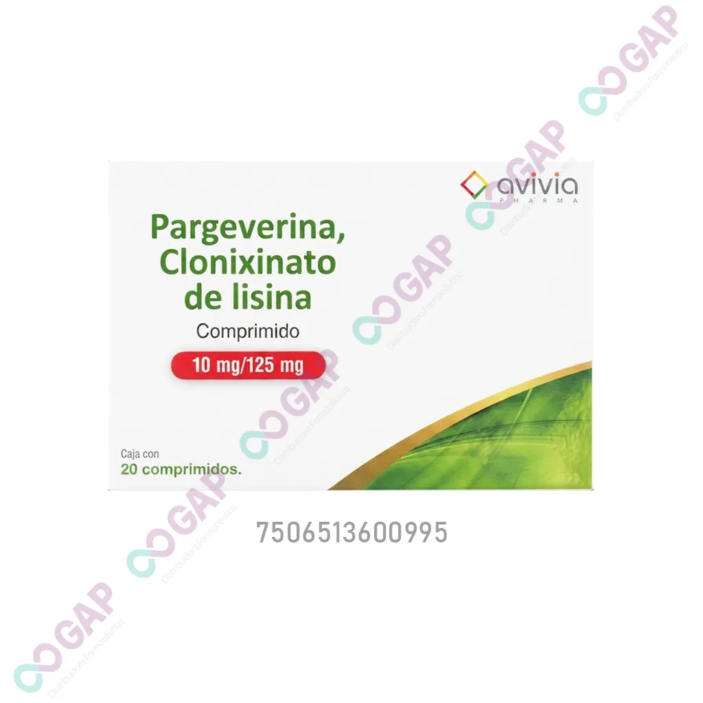 GE PARGEVERINA/CLONIXINATO DE LISINA 10MG/125MG C/20 COM AVIVIA