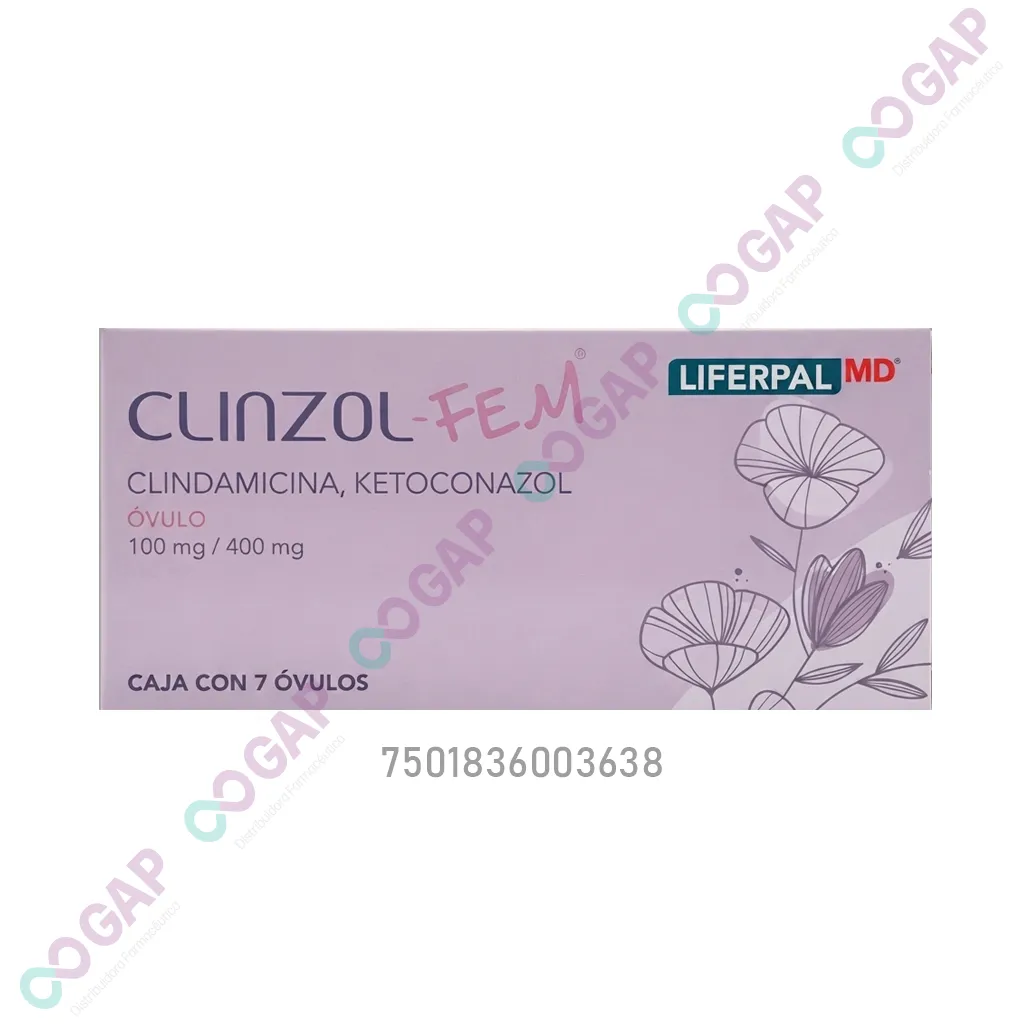 GE CLINDAMICINA/KETOCONAZOL CLINZOL-FEM 100MG/400MG 7 OVULOS