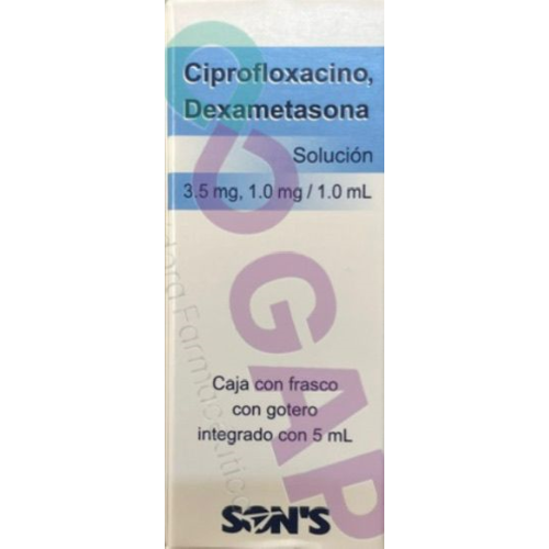 GE CIPROFLOXACINO/DEXAMETASONA GTS OFT 5 ML