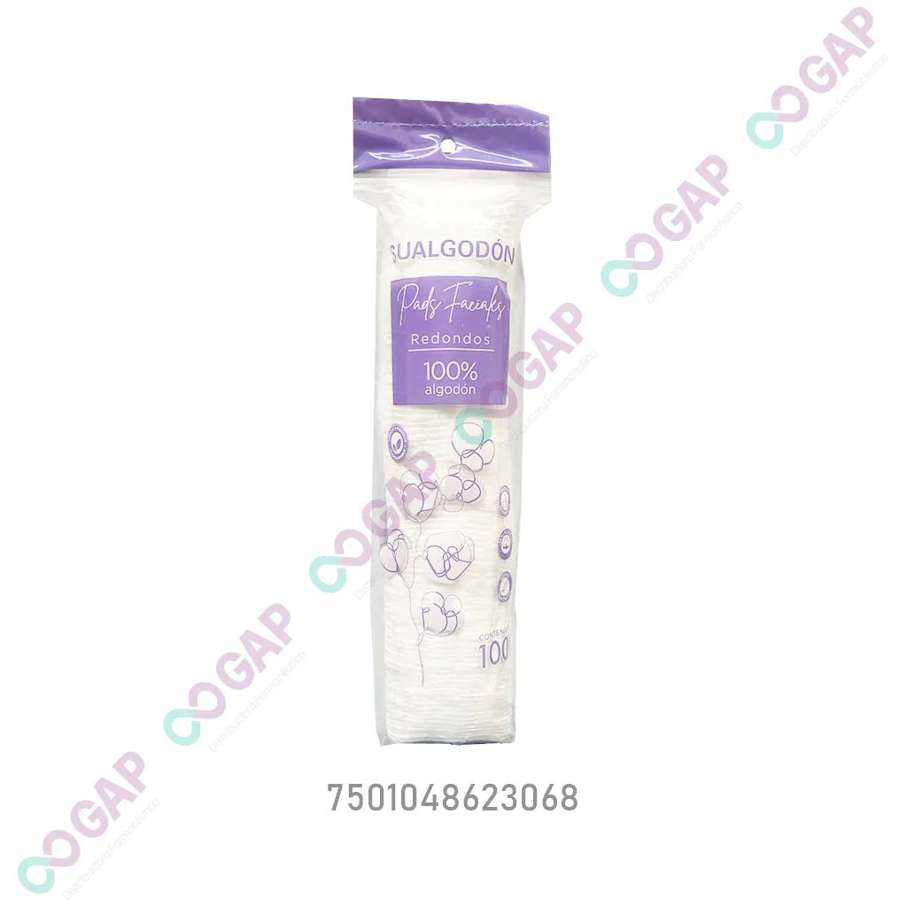 PADS FACIALES SUALGODON BOLSA C/100 PZS