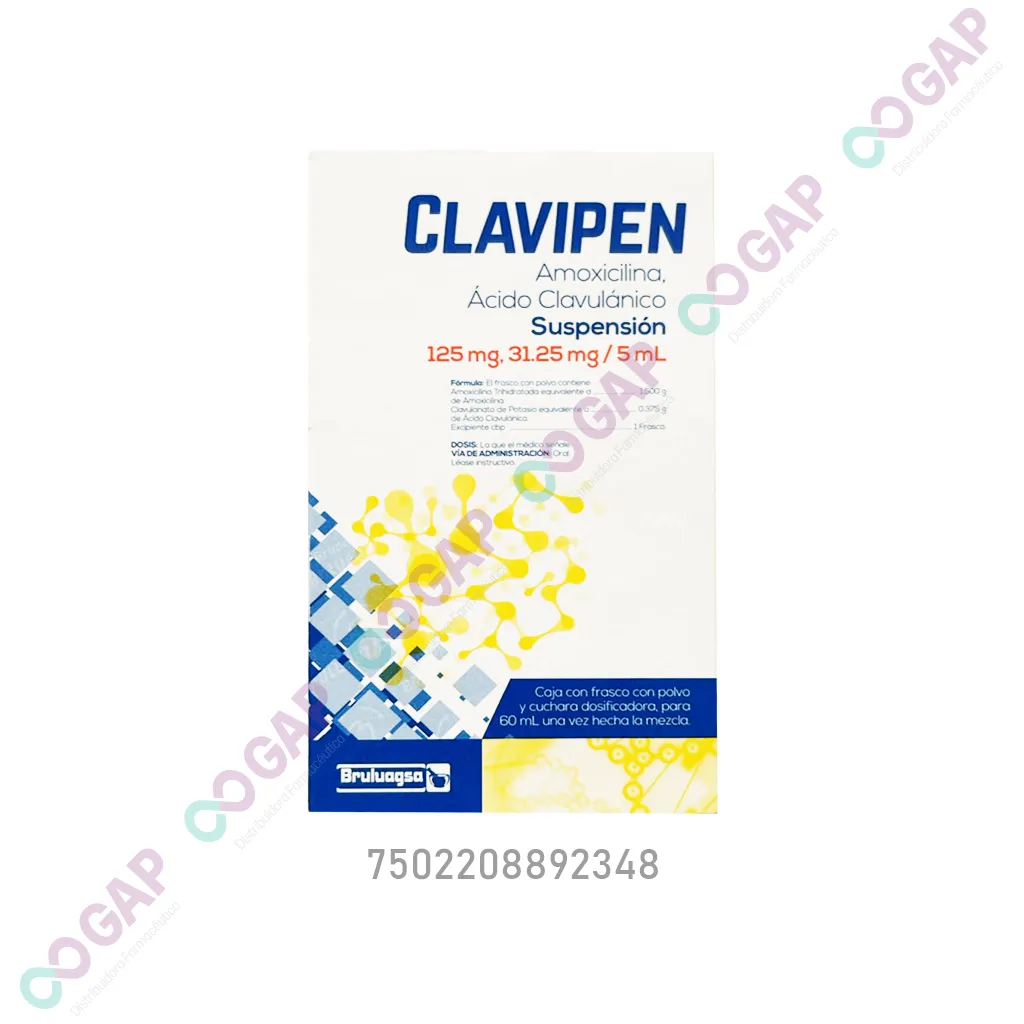 GE AMOXICILINA/ACIDO CLAVULANICO 125MG/32.25MG/5ML SUSP 60 ML CLAVIPEN