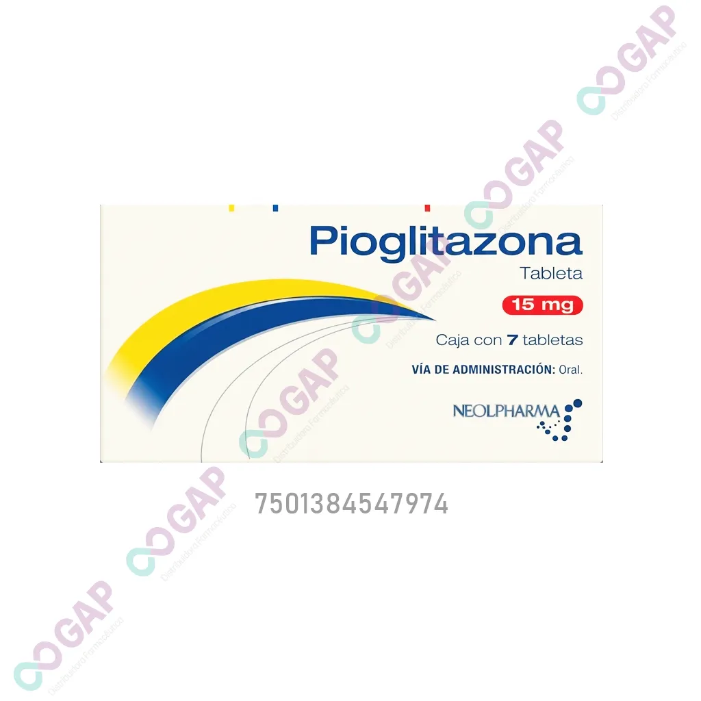 GE PIOGLITAZONA 15 MG C/7 TAB NEOLPHARMA