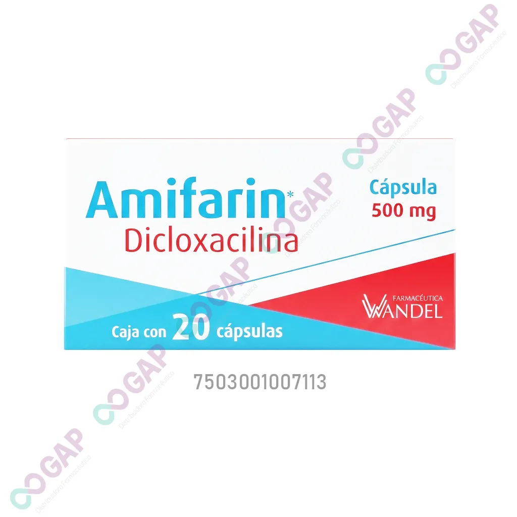 GE DICLOXACILINA AMIFARIN 500 MG 20 CAPSULAS
