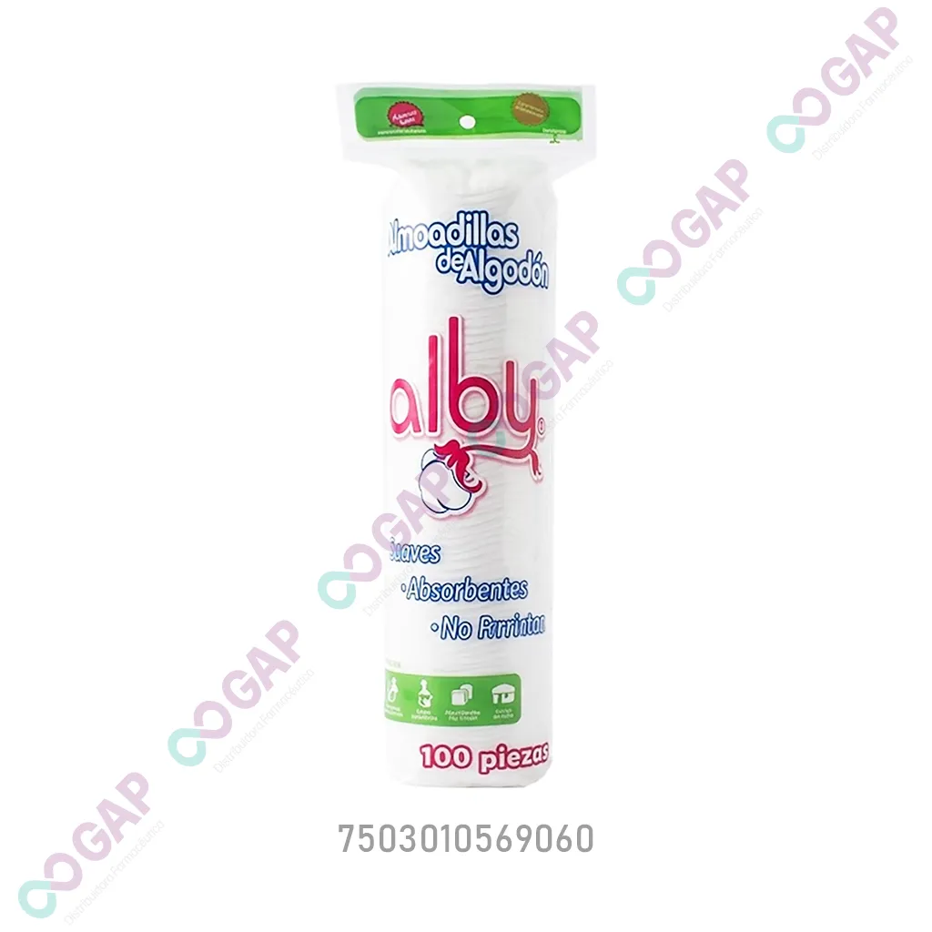ALMOHADILLAS DE ALGODON ALBY C/100 PZS
