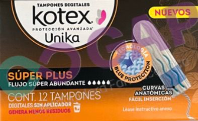 TAMPONES KOTEX UNIKA SUPER PLUS 12 PZS