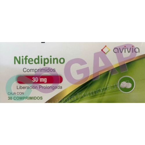 GE NIFEDIPINO 30 MG C/30 COMP AVIVIA